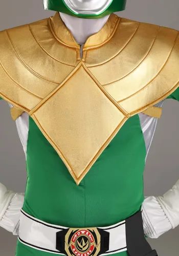 Vista 4 de Disfraz auténtico para hombre de Power Rangers Green Ranger Multicolor