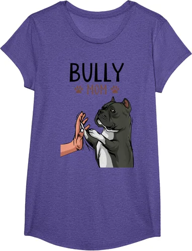 Vista 20 de American Bully Mom Cute Dog Mama Camiseta divertida para mujer, Blanco, S