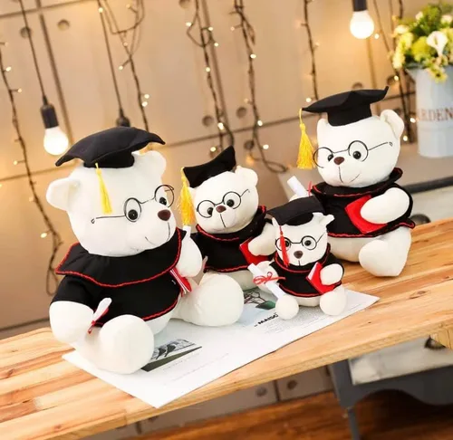 Vista 2 de Graduación Teddy Bear Peluche Animal de peluche (blanco)
