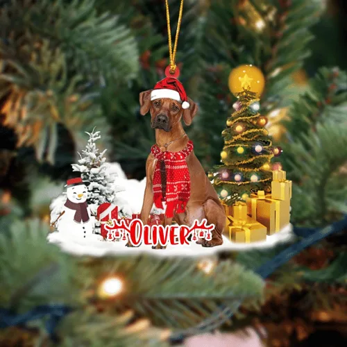 Vista 172 de NAZENTI Adorno personalizado de gato abisinio con árbol de pino, adorno de Navidad personalizado para perros amantes de las mascotas, colgante