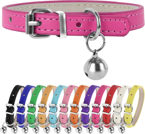 Vista 14 de XXS Teacup - Collar para perro, color negro, 3/8 pulgadas de ancho para perros y gatos pequeños Collares de perro rosa, collares de té para perros
