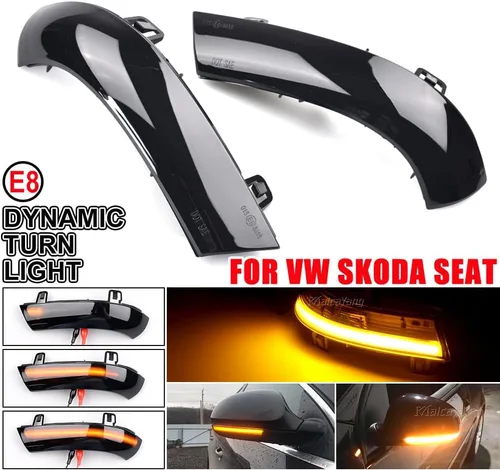 Vista 7 de Indicador de señal de giro de espejo lateral, luz LED secuencial dinámica para VW Golf 5 GTI V Jetta MK5 Passat B6 B5.5 Eos R32 Rabbit, luz