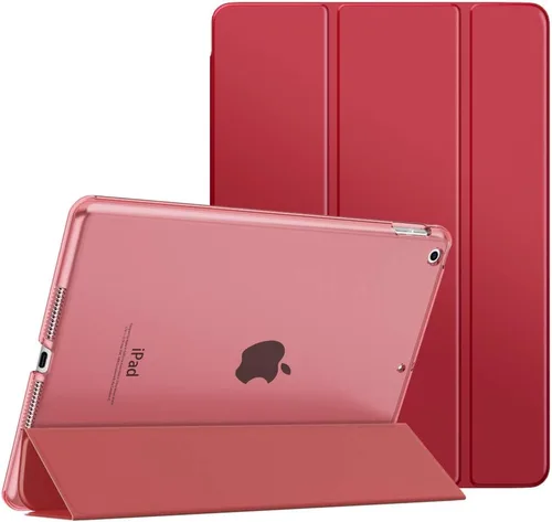 Vista 11 de MoKo - Funda compatible con iPad 2019, fina, ligera, inteligente, carcasa, cubierta de soporte con protector trasero traslúcido esmerilado 1-Oro Rosa