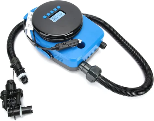 Vista 8 de Tbest Bomba de aire eléctrica portátil, bomba de aire eléctrica HT‑792 20PSI 12V inflable Kayak piscina al aire libre inflador de alta presión