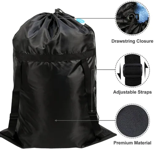 Vista 3 de Casaphoria Bolsa de lavandería XL para la universidad, bolsa de lavandería sucia de viaje extra grande para maleta, mochila plegable ligera