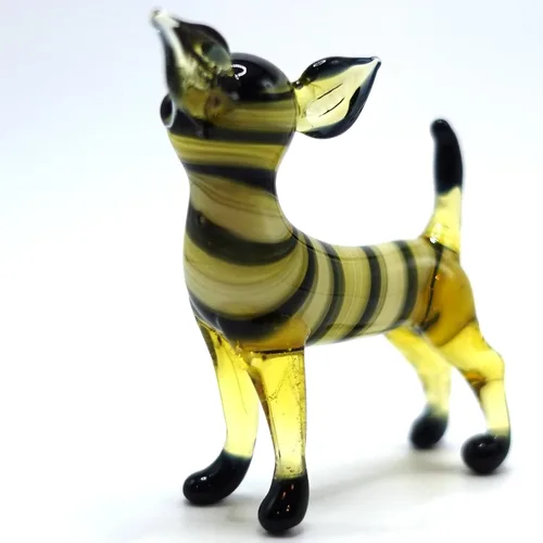 Vista 7 de Chihuahua - Figuras pequeñas en miniatura de vidrio soplado a mano, animales coleccionables, regalo para amantes de los perros, decoración del hogar