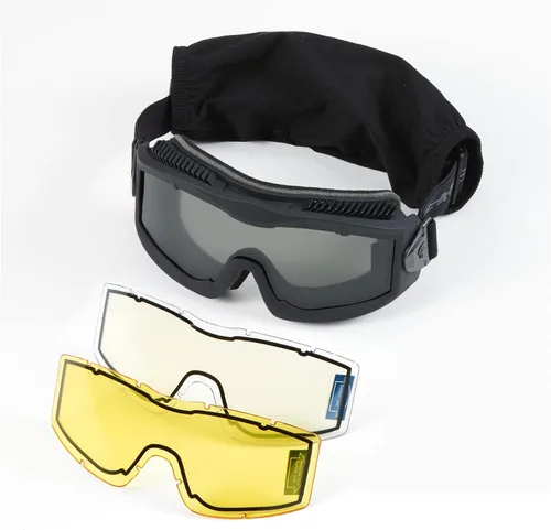 Vista 3 de Lancer Tactical AERO Airsoft Tactical Safety Goggles ANSI Z87.1, 3mm Dual Pane Anti-Fog Lens for Hunting, Paintball, Cycling
