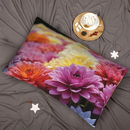 Vista 7 de Juego de 2 fundas de almohada, fundas de almohada de tamaño Queen con diseño de flores arcoíris para cabello y piel, fundas de almohada súper suaves
