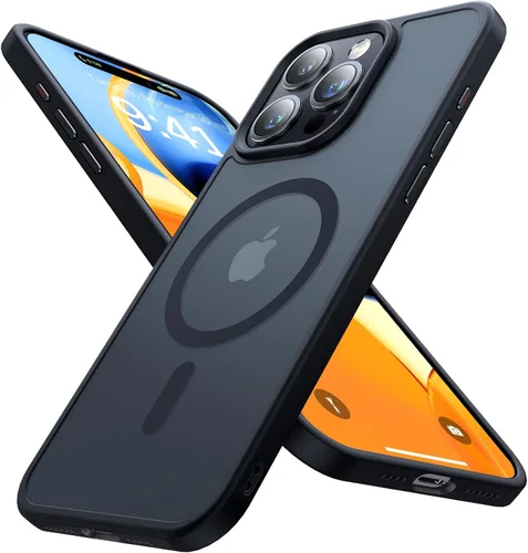 Vista 18 de Funda magnética para iPhone 12 Pro Max, [nunca amarilla] [compatible con MagSafe] Protección militar contra caídas de 10 pies, a prueba de golpes