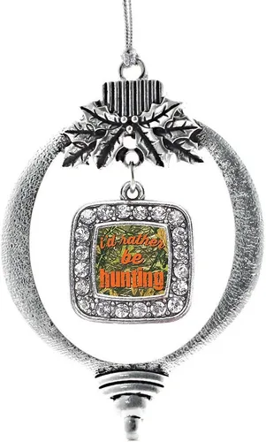 Vista 233 de Inspired Silver - Bon Voyage Cruise Ship Charm Ornamento – Adornos navideños cuadrados de plata con joyas de circonita cúbica