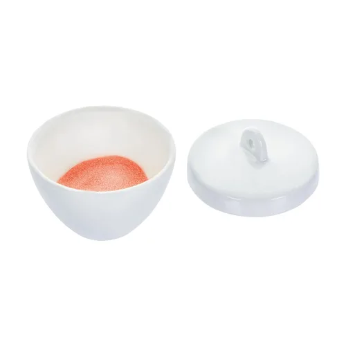 Vista 4 de Eisco Labs - Crisol de porcelana con tapa, forma corta, capacidad de 0.3 fl oz, paquete de 15