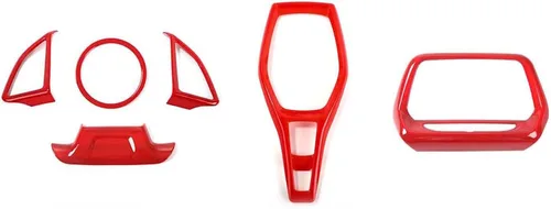 Vista 8 de RAZPOY Kit de molduras interiores para Camaro, 6 piezas de panel de cambio de marchas, pantalla de navegación, cubierta de radio compatible