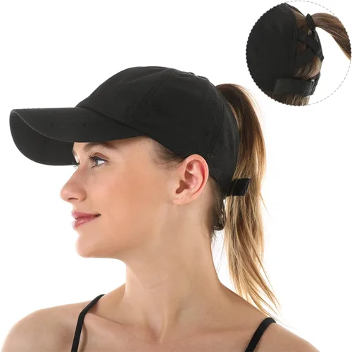 Vista 7 de DOOVID Gorra de béisbol para mujer, malla de verano, gorra deportiva con tiras cruzadas, gorra de béisbol