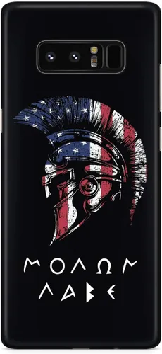 Vista 20 de Inspired Cases - Compatible con iPhone Xs Max - Funda protectora con textura 3D para Apple iPhone Xs Max - Bandera americana - Spartan - Molon Labe