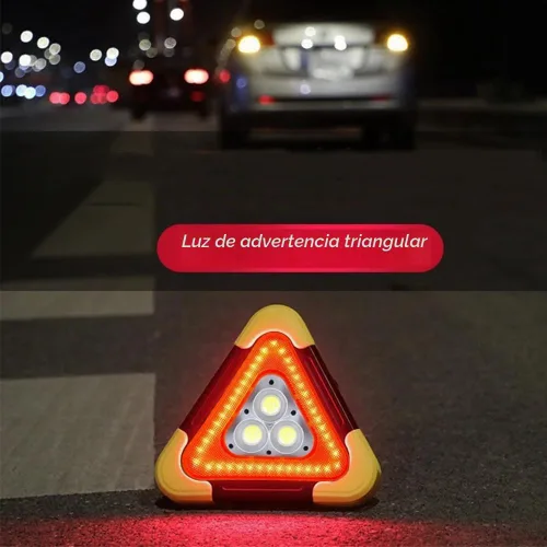 Vista 2 de Triángulo de seguridad de carga solar del triángulo de la emergencia del LED 2pcs 5 modo