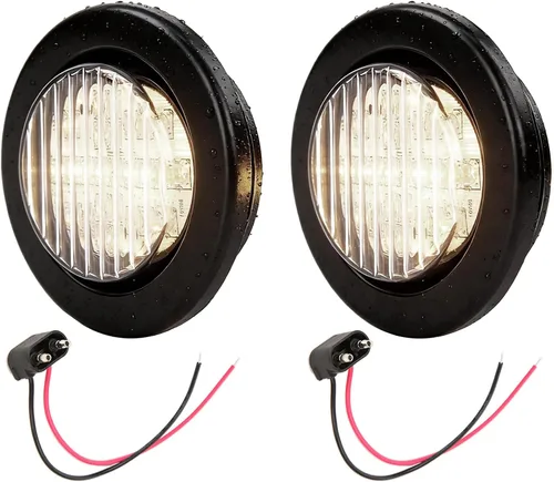 Vista 10 de NEW SUN Premium luces LED redondas de 2.5 pulgadas para remolque, 13 luces LED laterales, kits de luces de despeje con arandela y enchufe de 2 pines
