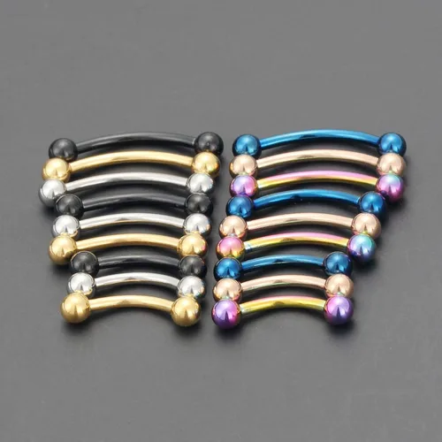Vista 3 de SCERRING 18 – 36 piezas de 16 g de acero inoxidable para cejas, tragus, hélice, rook, daith, pendientes de lengua, pezón, ombligo, labio, barra