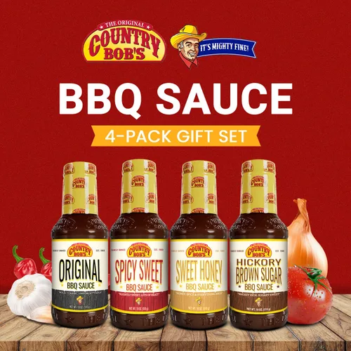 Vista 14 de Country Bob's Salsa barbacoa original de nogal y azúcar morena, 18 onzas (paquete de 1), salsa barbacoa orgánica y natural para carne, pollo y cerdo