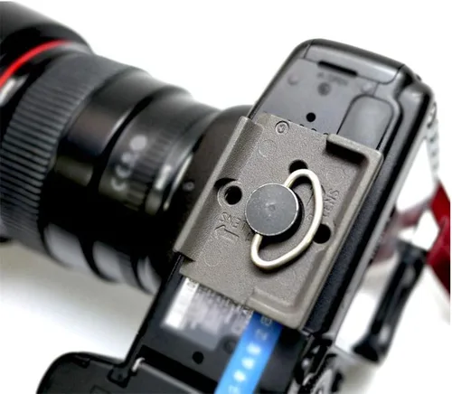 Vista 6 de Placa de liberación rápida con tornillo de 1/4 pulgadas compatible con cabezal de trípode de cámara Manfrotto 200PL-14 322RC2 324RC2 488RC2 496RC2