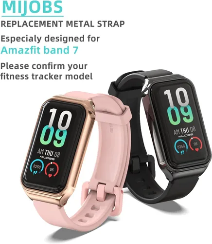 Vista 8 de Correa de repuesto de silicona para reloj, accesorios de pulsera inteligente para Amazfit 7 Fit Band