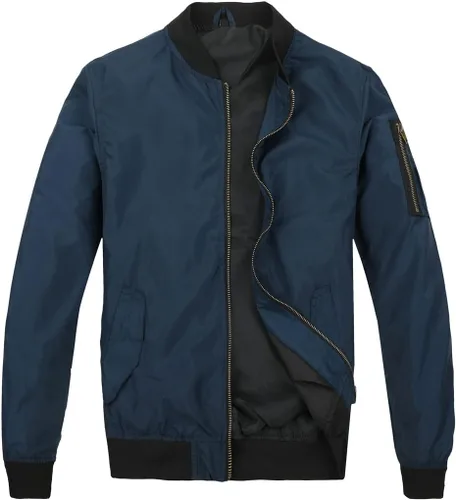 Vista 7 de MADHERO - Chaqueta de piloto ligera y entallada para hombre