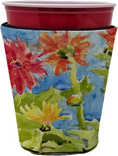 Vista 33 de Caroline's Treasures 6015LITERK Flower – Bird of Paradise Botella de vino Hugger Botella Enfriador de Frigorífico Hugger Funda Abrazadora Lavable a