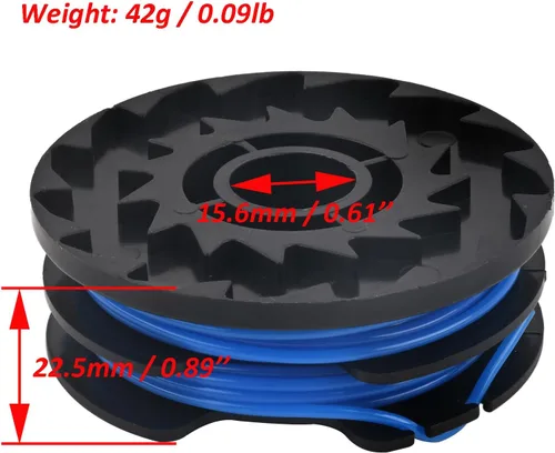 Vista 2 de Realman 3 carretes 31104178 88512 con líneas de recortadora para Homelite RY41140 UT-41112 UT-41110 UT-41120 UT-41121 Ryobi RLT4027 RLT5030S