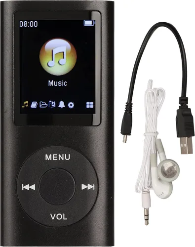 Vista 7 de Reproductor de MP3, reproductor de MP3 digital portátil sin pérdidas con auriculares, reproductor de MP4, 8 horas de reproducción, batería de 200