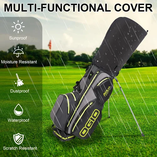 Vista 5 de Funda impermeable para bolsa de golf, cubierta de lluvia para bolsa de golf, cubierta de lluvia para bolsa de golf, se adapta a casi todas