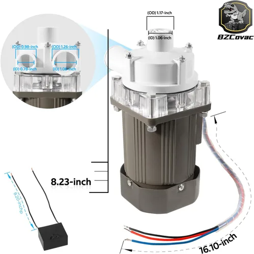 Vista 7 de S-0730 Bomba de agua para Hoshizaki, conjunto de bomba de motor de máquina de hielo con cable y kit de servicio de enchufe