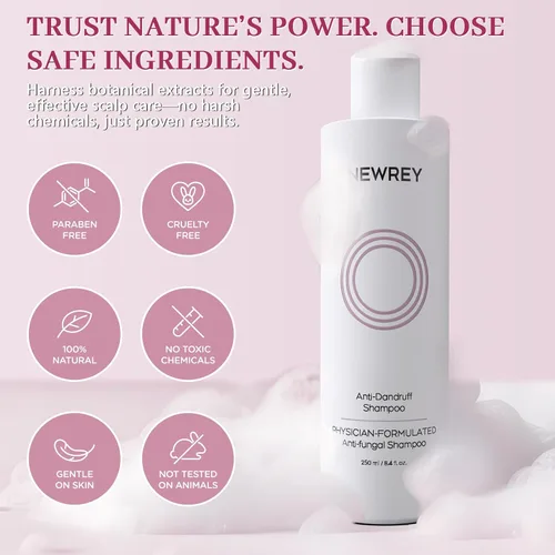 Vista 8 de Champú antifúngico para dermatitis seborreica, foliculitis y psoriasis, champú para la caspa para hombres y mujeres, alivio para el cuero cabelludo