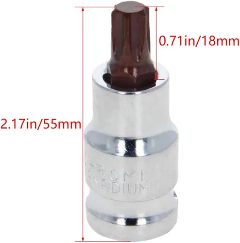 Vista 21 de Utoolmart 1/2" Drive x 0.551 in largo Hex Bit Socket, métrico, S2 y Cr-V acero 1pcs