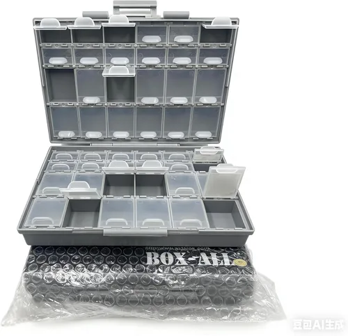 Vista 18 de AideTek medio transparente CAJA-ALL-24 piezas pequeñas cuentas papelería joyero organizador para piezas clasificadas 3 tamaños 24 compartimentos