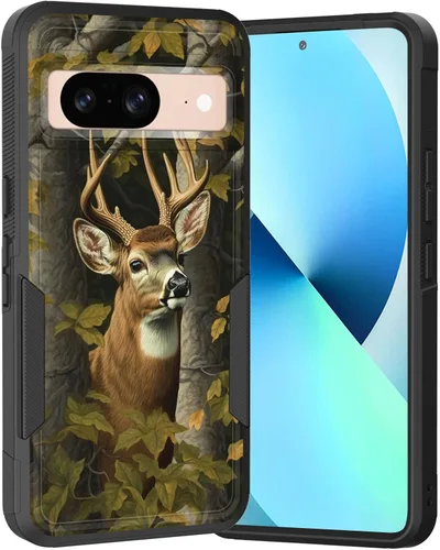 Vista 140 de Funda para Pixel 6A, Híbrida de Doble Capa de Servicio Pesado Resistente a Prueba de Golpes PC Duro + Funda Protectora de Silicona Suave para Google