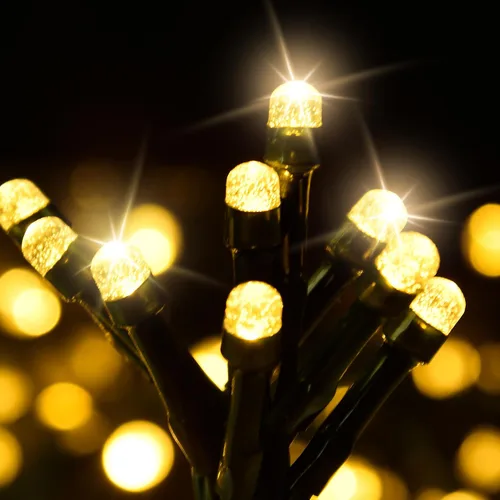 Vista 7 de ULG - Luces de cuerda de Navidad de 2 paquetes mejoradas de 186 pies con 500 LED, luces de hadas impermeables extensibles con función de memoria, 8