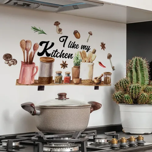 Vista 12 de Calcomanías de Pared de Cactus Boho Calcomanías de Pared de Sol Boho Plantas Tropicales de Cactus Verdes con Pájaros Calcomanías de Pared para Sala