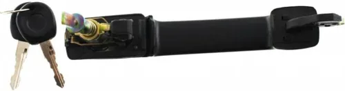 Vista 2 de KarParts360 Para Volkswagen Cabrio 1995 96 97 98 1999 Manija de puerta exterior delantera, lado del conductor o del pasajero, color negro