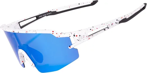 Vista 17 de ROCKBROS Polarized Sports Sunglasses Anti-Glare HD Cycling Sun Glasses Todo negro