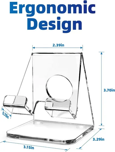 Vista 7 de Soporte acrílico para teléfono celular, soporte para teléfono Transparente