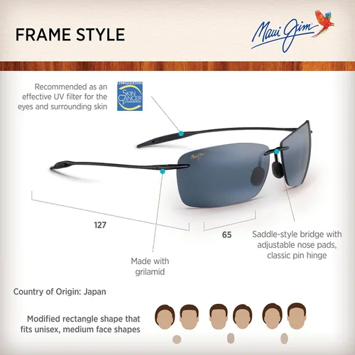 Vista 6 de Maui Jim Lentes de sol polarizados sin montura para hombre y mujer