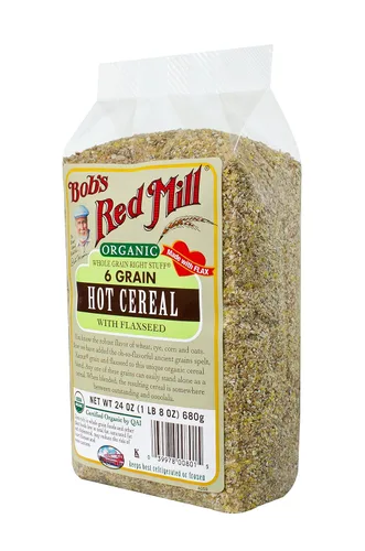 Vista 3 de Cereal caliente orgánico de 6 granos con linaza