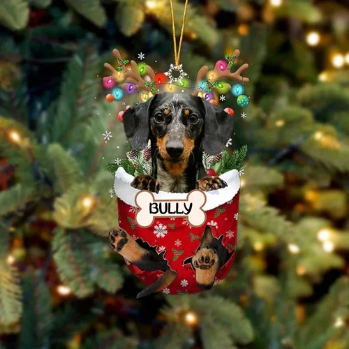 Vista 127 de IZI POD Affenpinscher Adorno de Navidad personalizado para perro, adorno de bolsillo de nieve para perro para árbol de Navidad, adorno acrílico