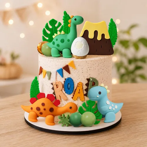 Vista 5 de Dinosaur Cake Toppers Dinosaur Birthday Cake Decorations