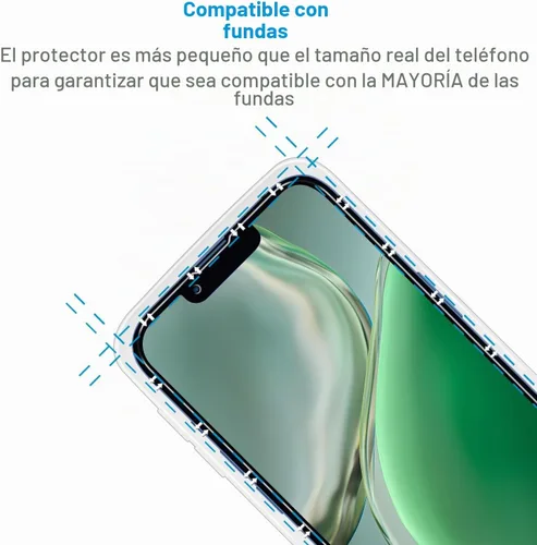 Vista 5 de Paquete de 2 protectores de pantalla de privacidad para iPhone 13 Negro