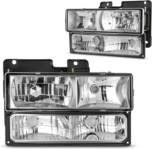 Vista 29 de DWVO Faros delanteros compatibles con Chevy Silverado 1500 1500 HD/2003-2004 Silverado 2500/2003-2006 Silverado 2500HD 3500/2003-2006 Avalanche 1500