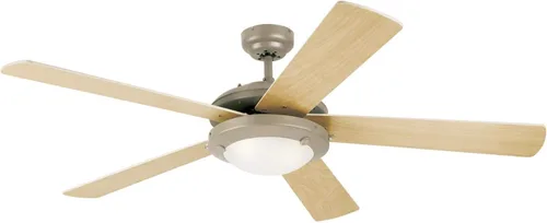 Vista 9 de Westinghouse 7305400 Comet - Ventilador de techo LED, 52 pulgadas, níquel cepillado, vidrio esmerilado Instalación en interiores, luz LED
