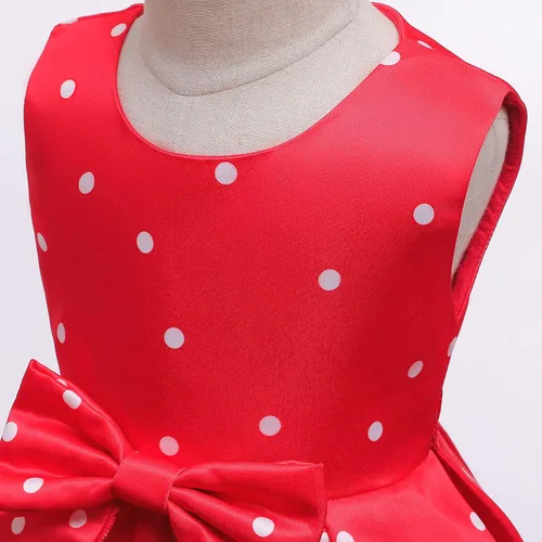 Vista 5 de Elegante vestido de lunares para niñas, para iglesia, vacaciones, concursos, cumpleaños, fiesta de té, vestido de fiesta de princesa vintage, 2-10