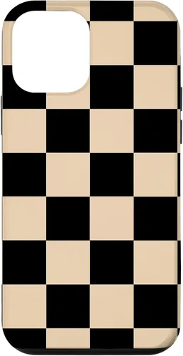 Vista 16 de Funda neutra clásica minimalista con patrón beige a cuadros para iPhone 17