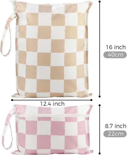 Vista 7 de RelaxScene Bolsa Húmeda para Traje de Baño - Pack de 2 Bolsas Impermeables Húmedas y Secas para Ropa - Bolsa de Pañales para Bebé - Bolsas