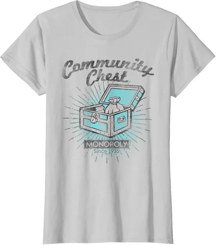 Vista 11 de Monopoly Camiseta Community Chest, gris, S Gris Oscuro